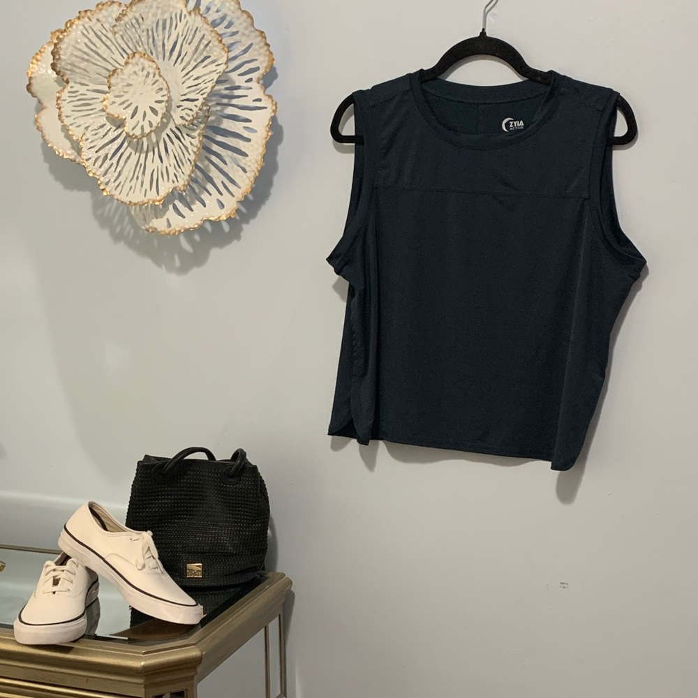 Zyia active extra large, navy cropped tank